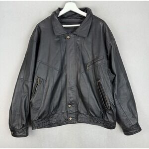 Vintage Falcon Bay Men's Sz XL‎ Black Biker Core Motor core Y2K Leather Jacket